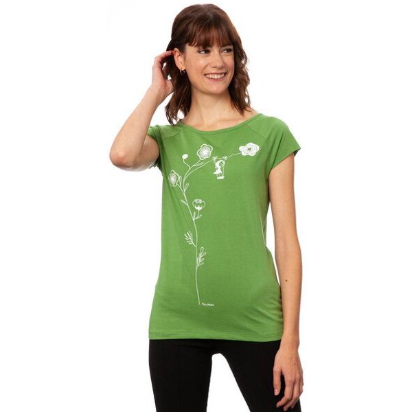 FellHerz Damen Raglan T-Shirt Schaukelmädchen aus 100% Biobaumwolle