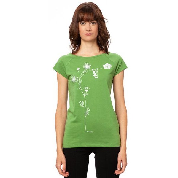 FellHerz Damen Raglan T-Shirt Schaukelmädchen aus 100% Biobaumwolle