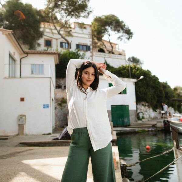 NORDLICHT Damen Musselin Bluse aus 100% Bio-Baumwolle FENJA