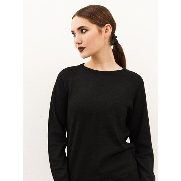Kopyto Damen Strick Pullover 100% Merinowoll Mulesingfrei Longsleeve mit Rundhals