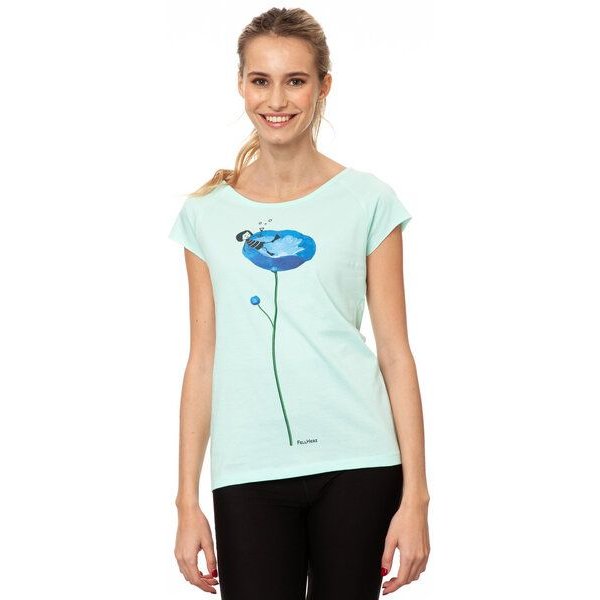 FellHerz Damen T-Shirt Swimming Pool moonlight jade mint aus 100% Biobaumwolle