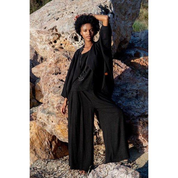 KOKOworld Damen Hose Roma aus Viskose & Leinen – Fair produziert in Polen