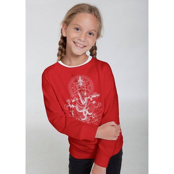 Peaces.bio - handbedruckte Biomode Bio-Kindersweatshirt "Ganesha"