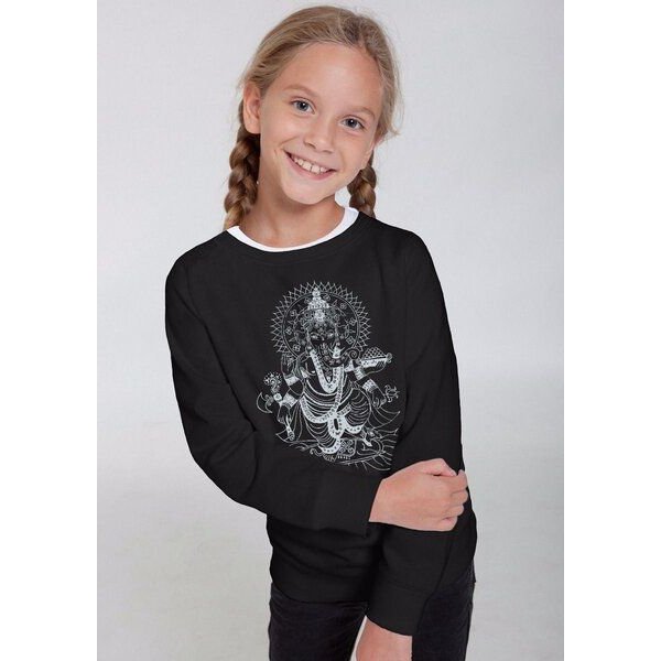 Peaces.bio - handbedruckte Biomode Bio-Kindersweatshirt "Ganesha"
