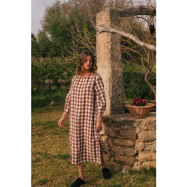 AmourLinen Langes Leinenkleid Amalia