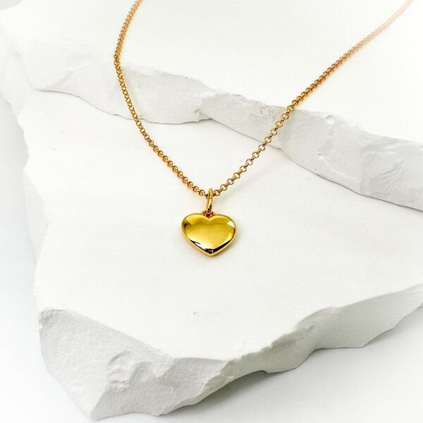 MOANINA Kette My Love Herz - 925 Silber/18k Gold Vermeil - 3 Längen