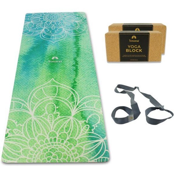 Yosana Yin Yogamatte Naturkautschuk - Aktionsset (4-Teilig)