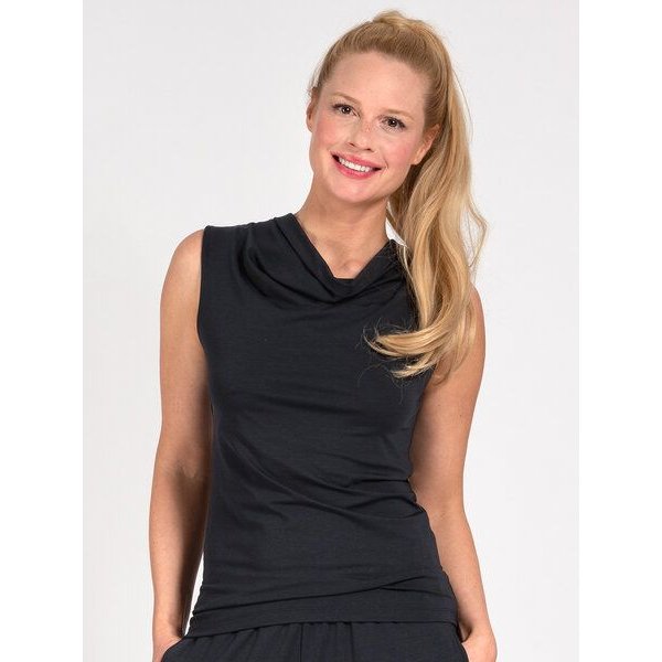 Magadi Yoga Shirt EVA mit Wasserfall-Kragen aus Naturmaterial