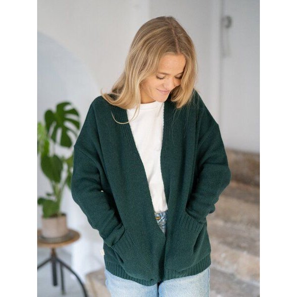 FUXBAU Frauen Oversize Merino Cardigan