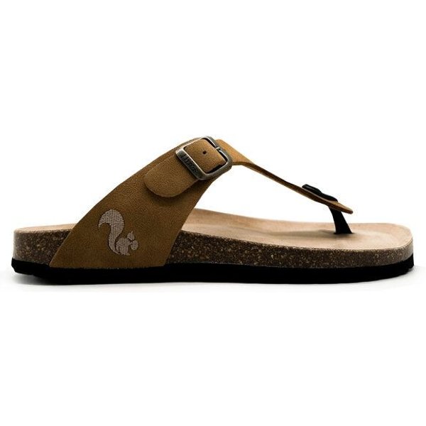 Vegane thies ® Eco Bio Thong Sandale aus rec. PET mit Kork-Tieffussbett