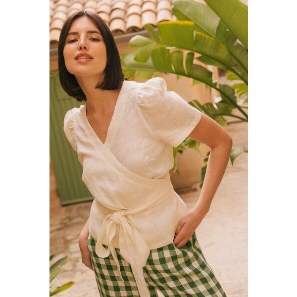 AmourLinen Elisa Wickeltop aus Leinen