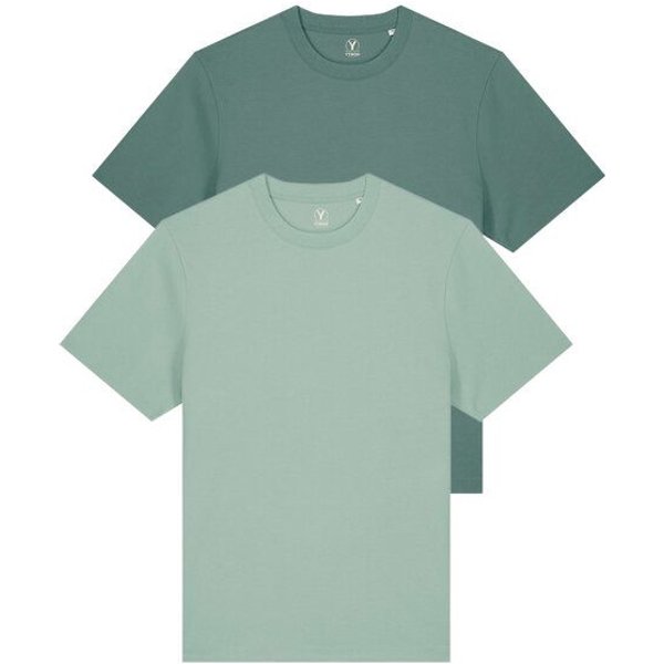 YTWOO Doppelpack Unisex-T-Shirts aus schwerem Stoff | Bio-Baumwolle