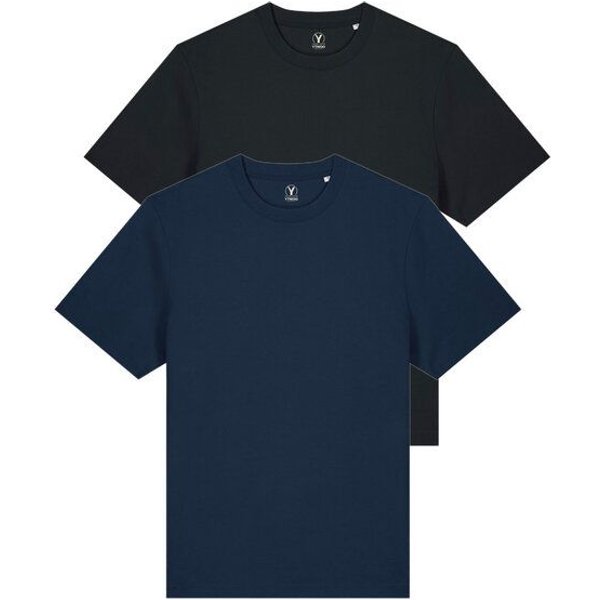 YTWOO Doppelpack Unisex-T-Shirts aus schwerem Stoff | Bio-Baumwolle