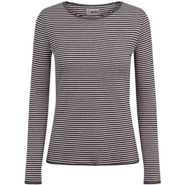 Langarmshirt Baumwolle schmal geringelt von Jalfe