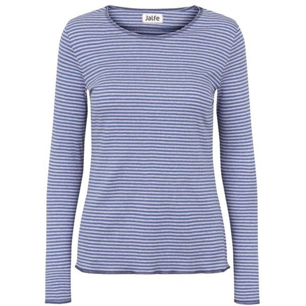 Langarmshirt Baumwolle schmal geringelt von Jalfe