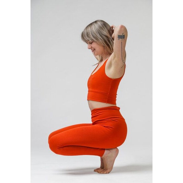 YogiLiebe Yoga Legging "Maitri" aus Bio-Baumwolle V high waist Bund
