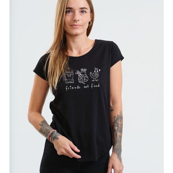 GARY MASH Shirt Asheville Friends not Food aus Bio-Baumwolle