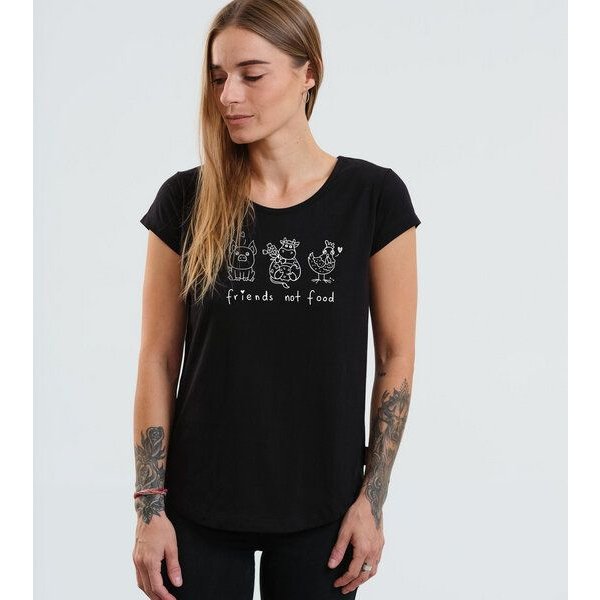 GARY MASH Shirt Asheville Friends not Food aus Bio-Baumwolle