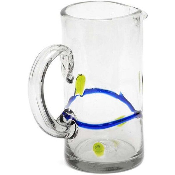 GLOBO Fair Trade Krug LIMONADA aus Recyclingglas, mundgeblasen, verschiedene Designs