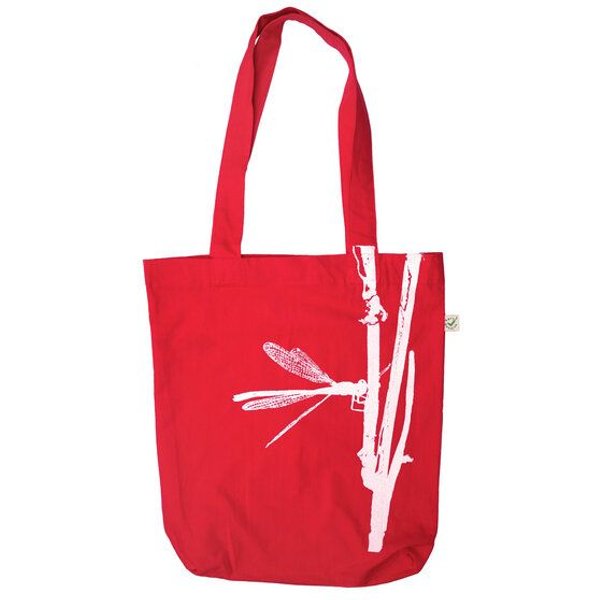 HANDGEDRUCKT "Frühe Adonislibelle" Shopper Earth Positive