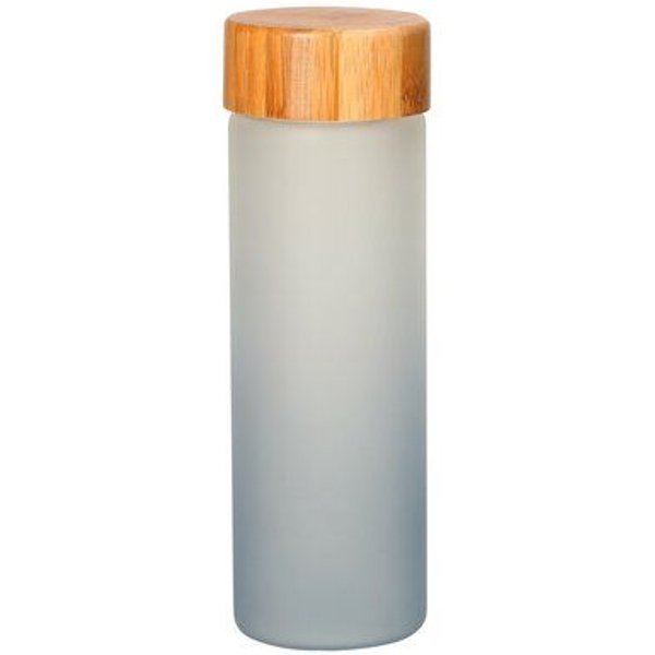 elasto Glasflasche "Frosted" - Trinkflasche mit matten Farbverlauf fürs Büro