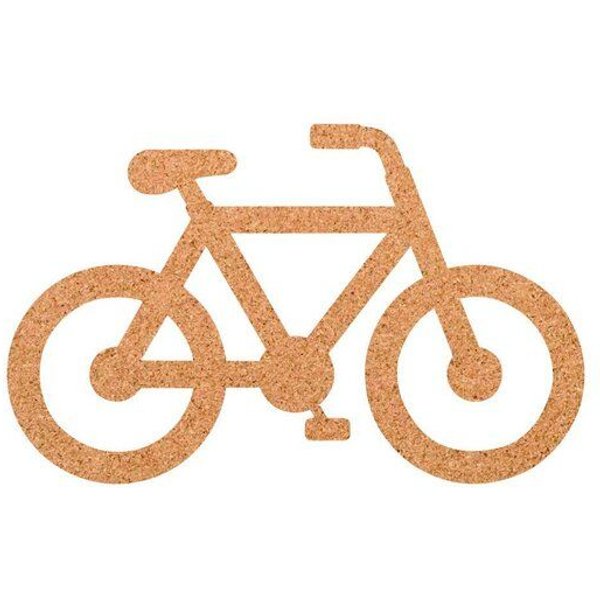 Kork-Deko Fahrrad als Pinnwand aus Kork XXL ca. 80x50 cm | wahlweise selbstklebend