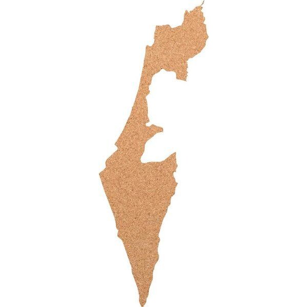 Kork-Deko Israel als Pinnwand aus Kork XXL ca. 80x50 cm | Umriss Israel