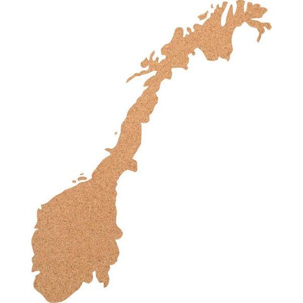 Kork-Deko Norwegen als XXL-Kork-Pinnwand - selbstklebend - CORKWORLD | Maße: 80x50 cm