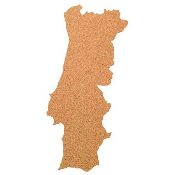 Kork-Deko Portugal als Pinnwand aus Kork XXL ca. 80x50 cm | Umriss Portugal
