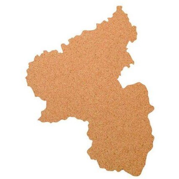 Kork-Deko Rheinland-Pfalz als Pinnwand aus Kork "Corkworld" XXL ca. 80x50 cm | RLP
