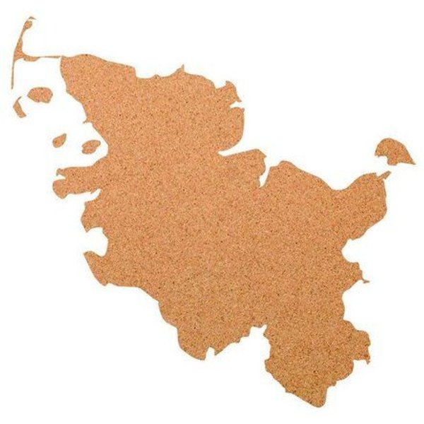 Kork-Deko Schleswig-Holstein als Pinnwand aus Kork XXL ca. 80x50 cm