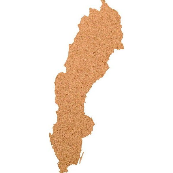 Kork-Deko Schweden als XXL-Kork-Pinnwand - selbstklebend - Corkworld | ca. 80x50 cm