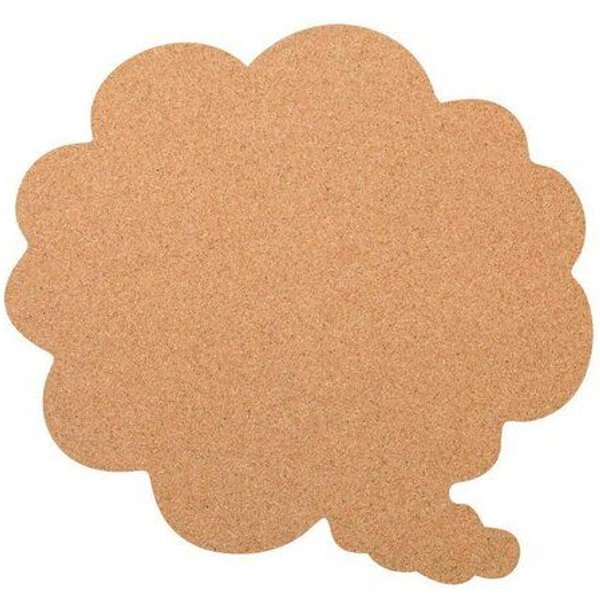 Kork-Deko Sprechblase (Wolke) als Pinnwand aus Kork XXL ca. 55x55 cm