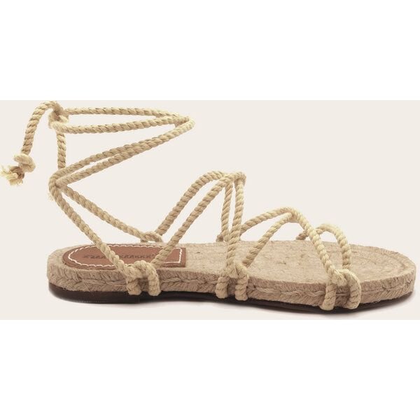Rarámuri Natürliche Yute-Sandalen mit austauschbaren Bändern - Cruz Vegan