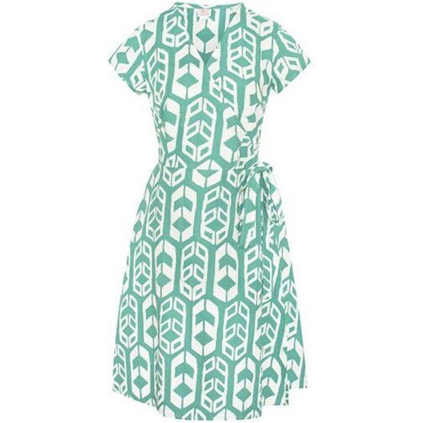 Global Mamas Bio Wickelkleid - WRAP SHIELDS - Sage Grün