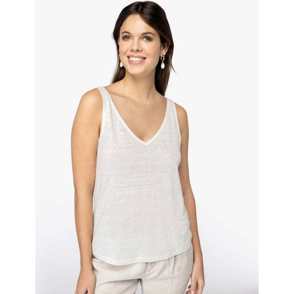 YTWOO Umweltfreundliches Top aus Leinen für Damen