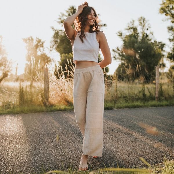 NORDLICHT Damen Hose aus Bio-Baumwolle Musselin LEJA