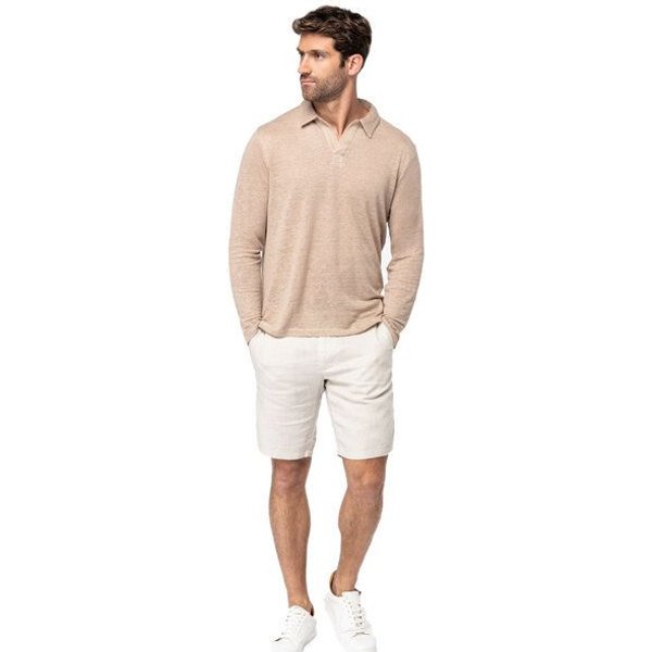 YTWOO Herren Bermuda-Shorts aus 100% Leinen