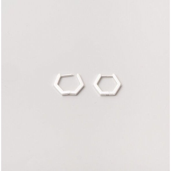 fejn jewelry Ohrringe 'hexagon huggie' sechseckige Creole