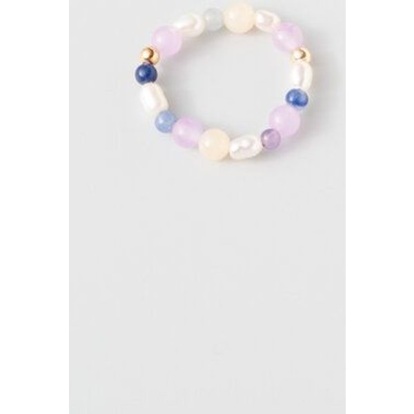 fejn jewelry Ring 'spring pearl' mit Süsswasserperlen und Halbedelsteinen