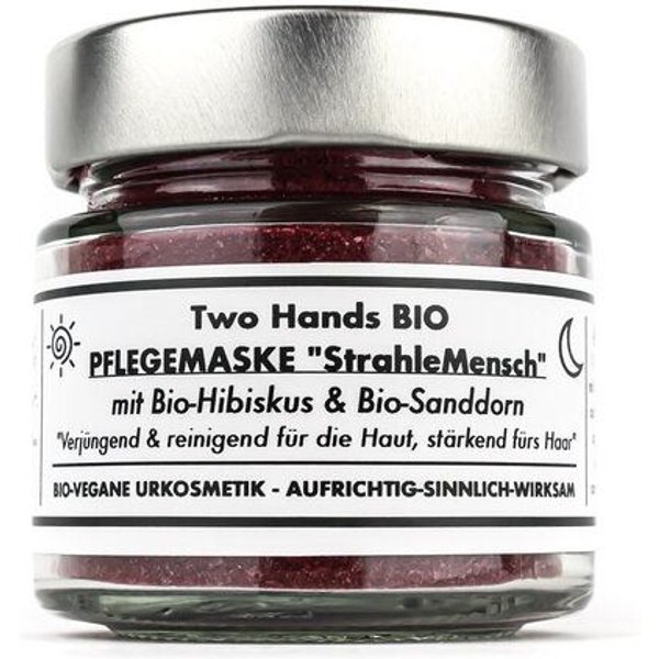 Two Hands BIO Pflegemaske „StrahleMensch“ mit Bio-Hibiskus & Bio-Sanddorn - Bio-Vegan