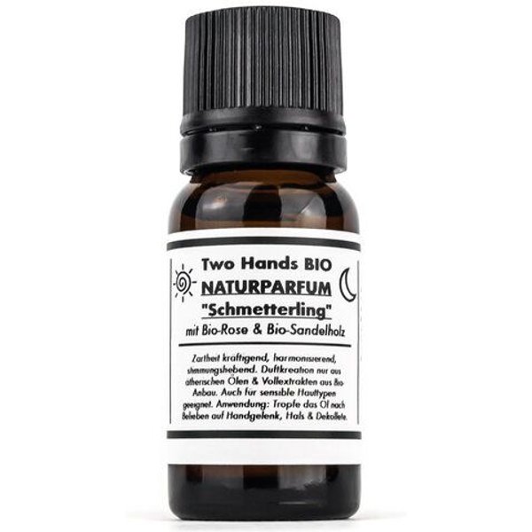 Two Hands BIO Naturparfum „Schmetterling“ mit Bio-Rose & Bio-Sandelholz - Bio Vegan