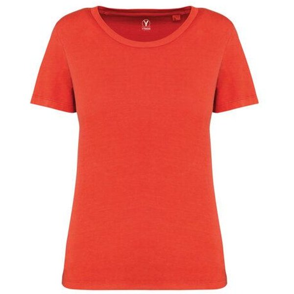YTWOO Ausgewaschenes Damen T-Shirt aus 100% Bio-Baumwolle