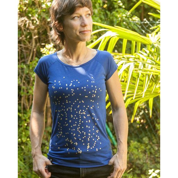 päfjes Goldenes Konfetti - Fair gehandeltes Frauen T-Shirt mit TENCEL Lyocell