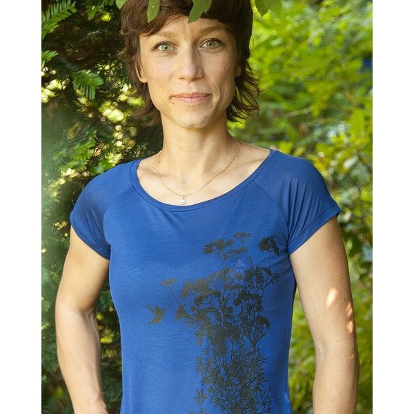 päfjes Pflanzen Kolibri - Fair gehandeltes Frauen T-Shirt mit TENCEL Lyocell