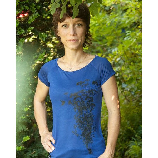 päfjes Pflanzen Kolibri - Fair gehandeltes Frauen T-Shirt mit TENCEL Lyocell