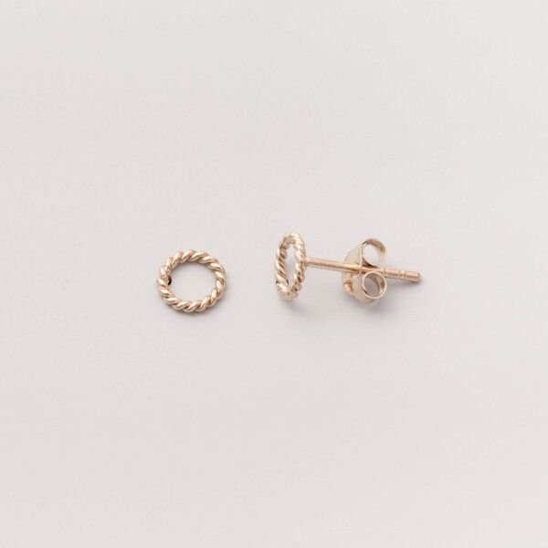 fejn jewelry Ohrstecker 'twisted circle' im kreisrundem Design