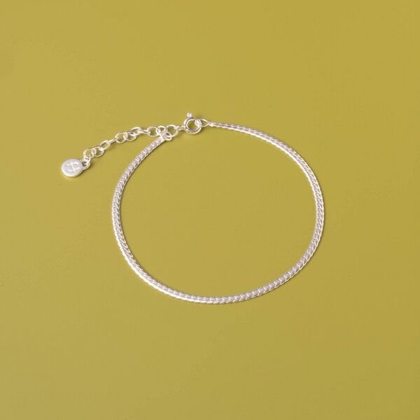 fejn jewelry Armband 'flat chain' im Schlangenlook