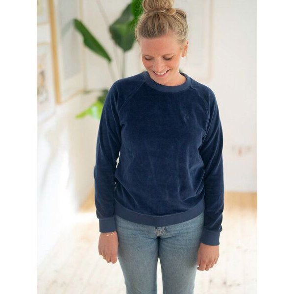 FUXBAU Frauen Samt Sweater