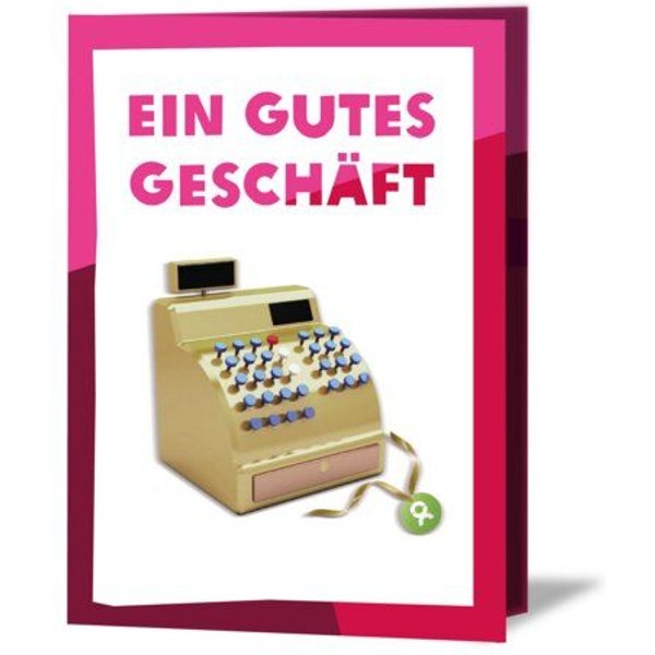 OxfamUnverpackt Spenden-Geschenk "Existenzgründung für Frauen" (Grußkarte mit Magnet)